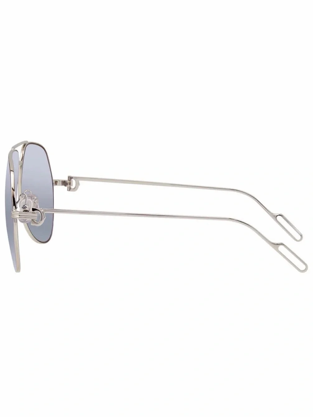 Cartier Première de Cartier CT0110S Aviator Sunglasses Silver $1445 NEW